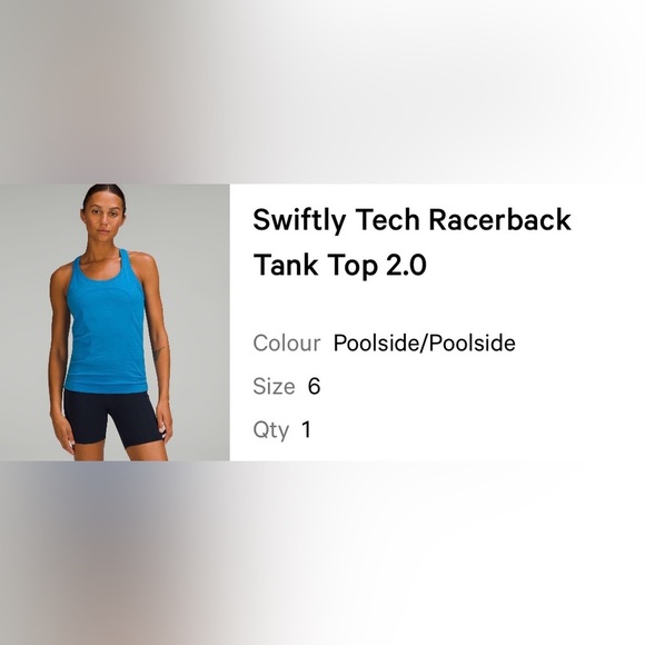 🍋Lululemon Swiftly Tech Racerback Tank Top 2.0 in Poolside Blue - Picture 8 of 9